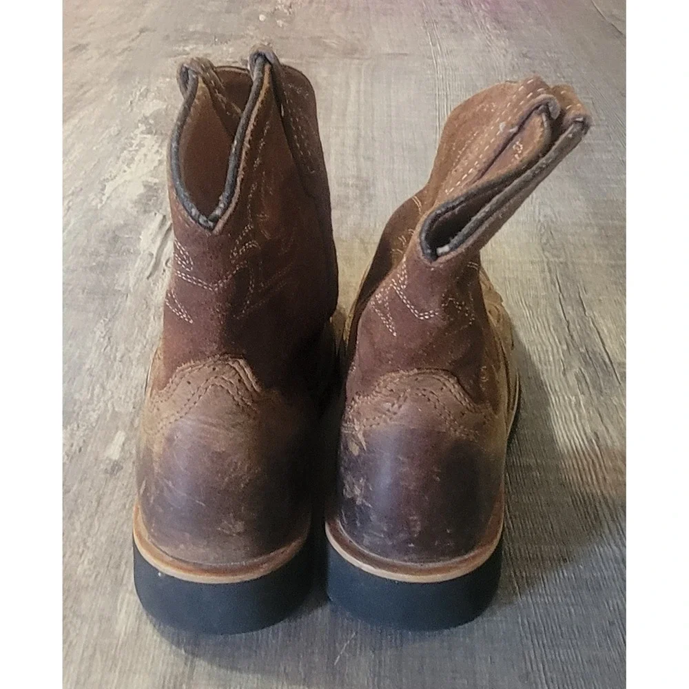 Ariat Fatbaby Kids Brown Leather Western Cowboy Boots 10005880 Size 2